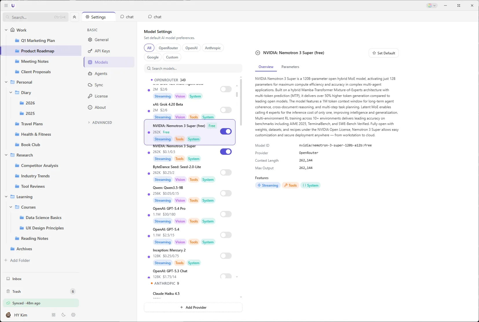 BYOK configuration screenshot